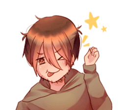 the daily life of a a the gloomy akira sticker #12993309