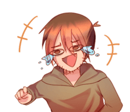 the daily life of a a the gloomy akira sticker #12993311