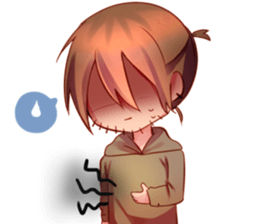 the daily life of a a the gloomy akira sticker #12993312