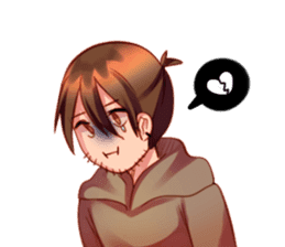 the daily life of a a the gloomy akira sticker #12993317