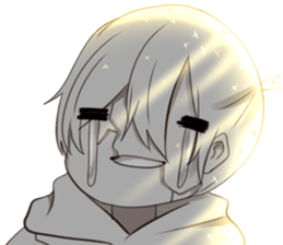 the daily life of a a the gloomy akira sticker #12993319