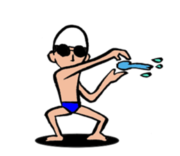 Negative swimmer...2 sticker #12993349