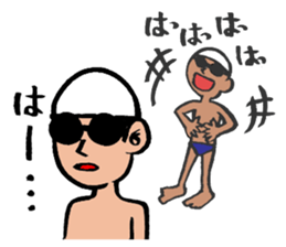 Negative swimmer...2 sticker #12993360