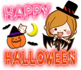 Leisurely a girlfriend .Big letter sticker #12993478