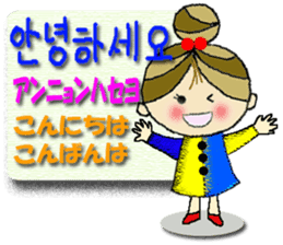 Cute cherry girl(Korean) sticker #12994007