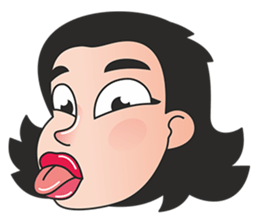 girl lips pout sticker #12994098