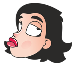 girl lips pout sticker #12994101