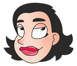 girl lips pout sticker #12994102