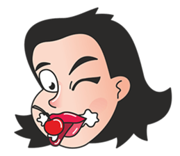 girl lips pout sticker #12994117