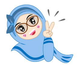 Hasnee Blue Hijab sticker #12994571