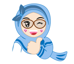 Hasnee Blue Hijab sticker #12994579