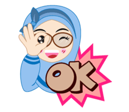 Hasnee Blue Hijab sticker #12994581