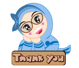 Hasnee Blue Hijab sticker #12994583