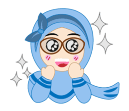 Hasnee Blue Hijab sticker #12994595