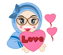 Hasnee Blue Hijab sticker #12994598