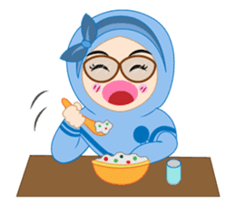 Hasnee Blue Hijab sticker #12994600