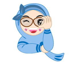 Hasnee Blue Hijab sticker #12994604