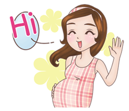 Mommy Apple: The New Mom To Be sticker #12994646