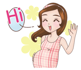 Mommy Apple: The New Mom To Be sticker #12994646