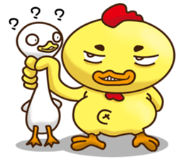 Comfortably chicken2 sticker #12995692