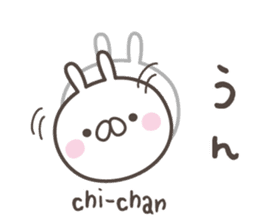 CHI-CHAN's basic pack,cute rabbit sticker #12996448