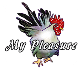 Everyday Conversation with roosters sticker #12996628