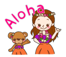 Jiji and Riyamu Hula ver. sticker #12997078