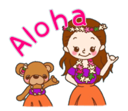 Jiji and Riyamu Hula ver. sticker #12997078