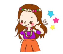 Jiji and Riyamu Hula ver. sticker #12997089