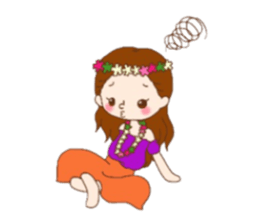 Jiji and Riyamu Hula ver. sticker #12997095