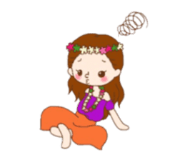 Jiji and Riyamu Hula ver. sticker #12997095