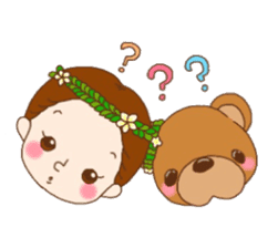 Jiji and Riyamu Hula ver. sticker #12997101