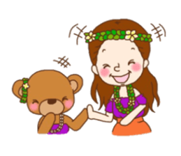 Jiji and Riyamu Hula ver. sticker #12997102
