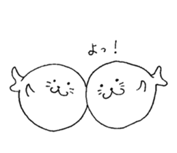 Twins of seals sticker #12997231