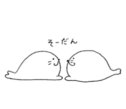 Twins of seals sticker #12997241