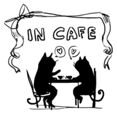 Cute cats in sketches (N.4) by trikono sticker #12997512