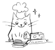 Cute cats in sketches (N.4) by trikono sticker #12997516