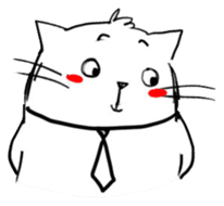 Cute cats in sketches (N.4) by trikono sticker #12997526