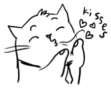 Cute cats in sketches (N.4) by trikono sticker #12997528