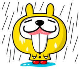 Mr. rabbit who is a snaggletooth sticker #12998206