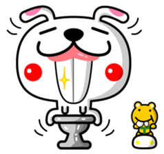 Mr. rabbit who is a snaggletooth sticker #12998221