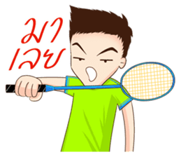 Let's play Badminton (TH) sticker #12998609