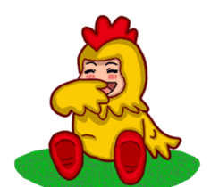 Shang Ai wear rooster clothing sticker #13001314