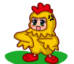 Shang Ai wear rooster clothing sticker #13001315