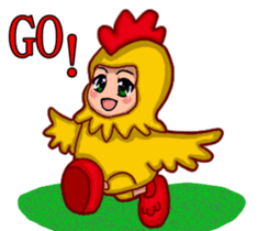 Shang Ai wear rooster clothing sticker #13001319
