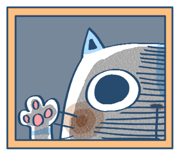 Gs.gray striped cat!2 sticker #13001344