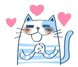 Gs.gray striped cat!2 sticker #13001346