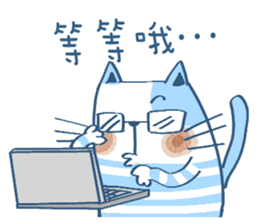 Gs.gray striped cat!2 sticker #13001372