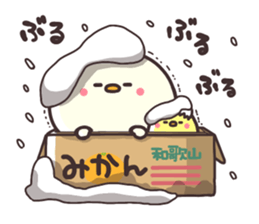 Chicken & chick winter sticker #13001945