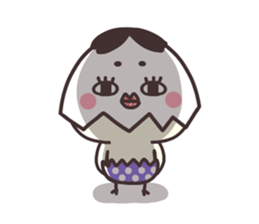 Chicken & chick winter sticker #13001946